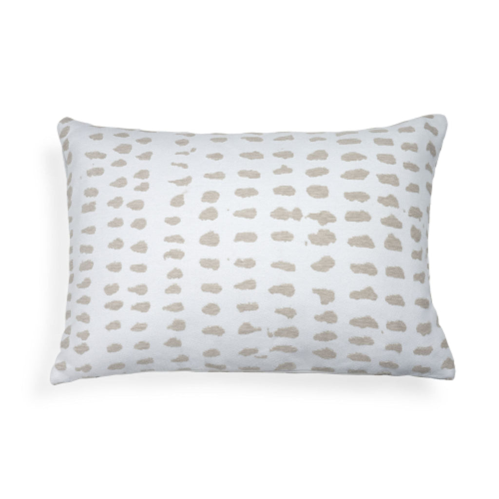 Outdoor Cushion, White Dots