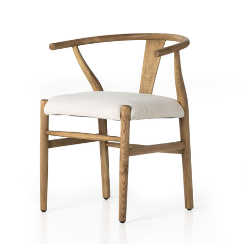 Wishbone Flax Linen Dining Chair