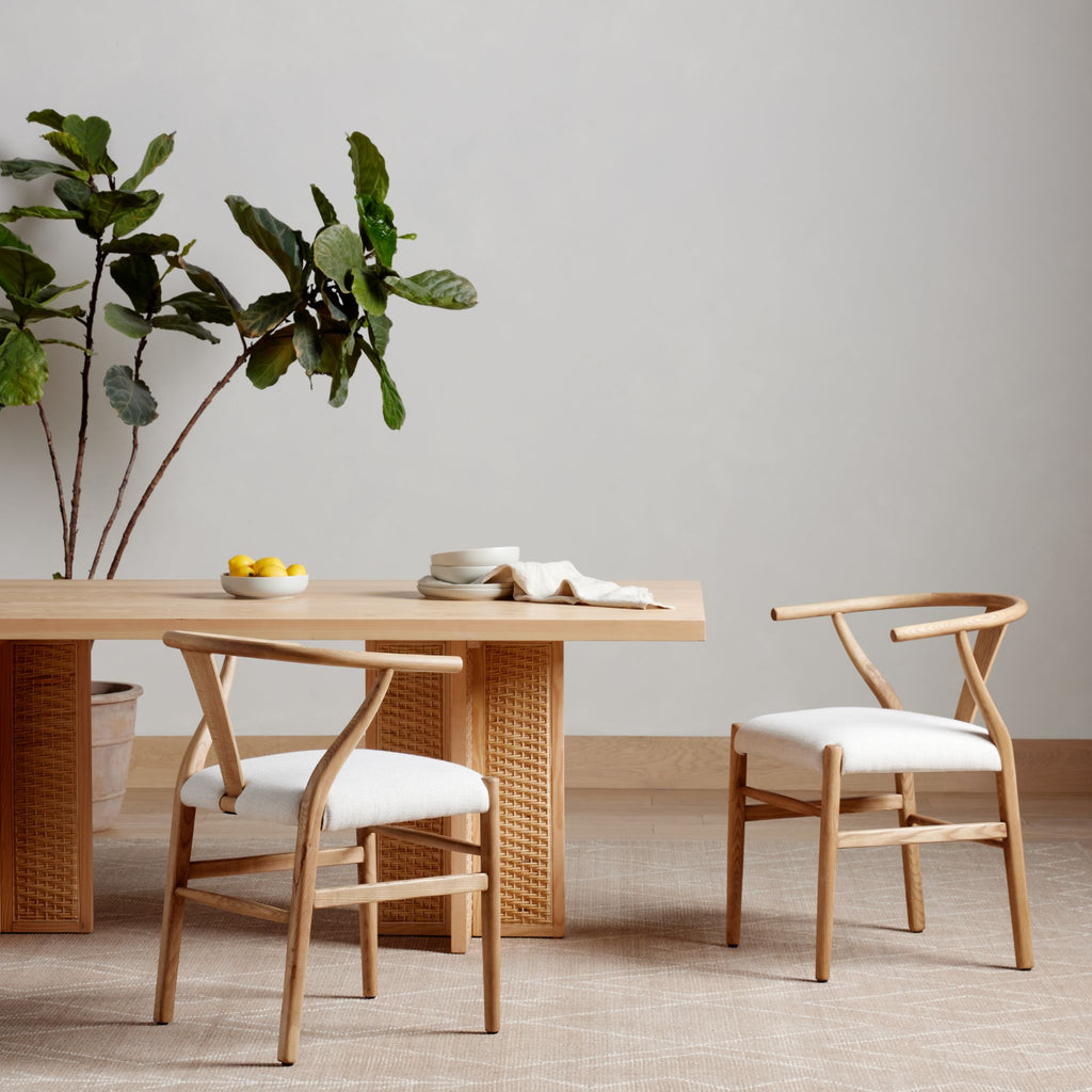 Wishbone Dining Chair, Performance Flax Linen