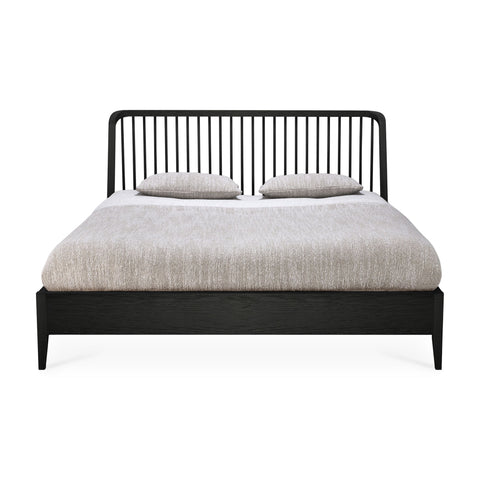 Spindle Bed, Oak Black