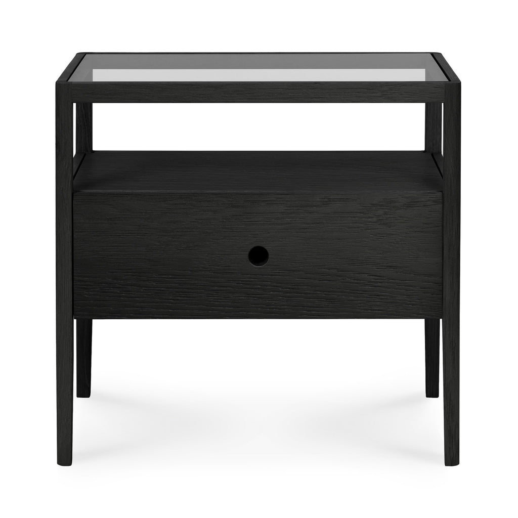Spindle Bedside Table, Black