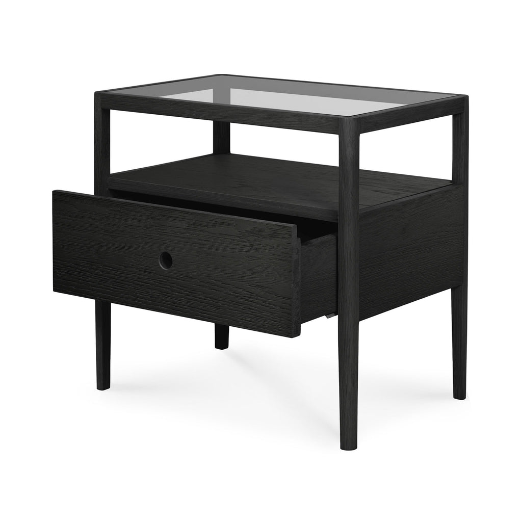 Spindle Bedside Table, Black