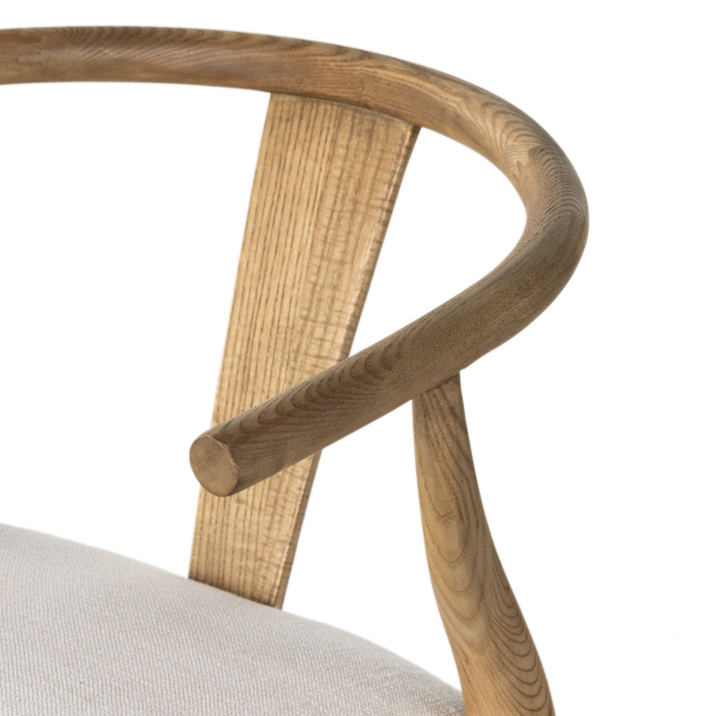 Wishbone Dining Chair, Performance Flax Linen - Sage InteriorsFHDining Chair