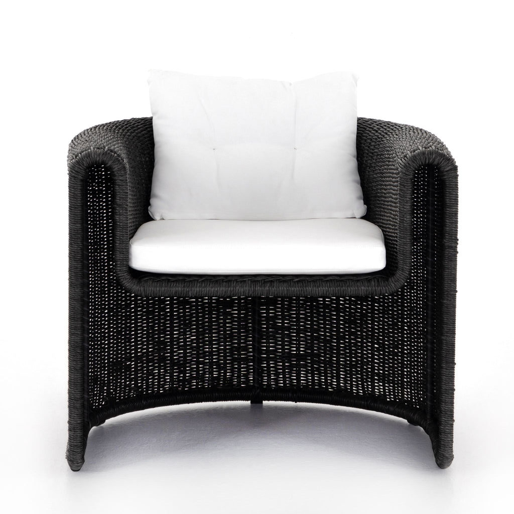 Woven Outdoor Lounge Chair- Coal